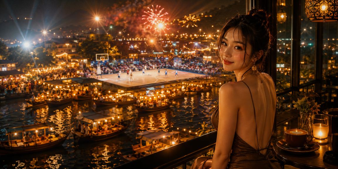 Người dùng tại Phú Quốc ngồi cà phê, đặt cược bóng rổ trực tuyến qua điện thoại di động